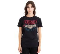 Stranger Things Friends Don't Lie Ladies T Shirt, Black, X-Large