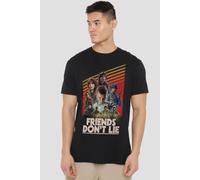 Stranger Things Friends Don'T Lie Poster T-Shirt Black Stranger Things Black M