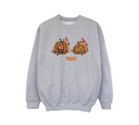 Stranger Things Girl's Demogorgon Pumpkin Sweatshirt in Grey | Size: 9 Years Stranger Things Grey 9 Years