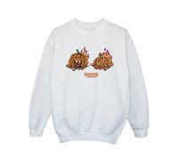 Stranger Things Girl's Demogorgon Pumpkin Sweatshirt in White | Size: 12-13 Years Stranger Things White 12-13 Years