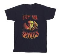 Stranger Things Girl's Raise Your Spirits Cotton T-Shirt in Navy | Size: 7-8 Years Stranger Things Navy 7-8 Years