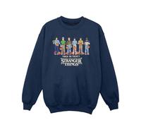 Stranger Things Girl's Trick Or Treat Sweatshirt in Navy | Size: 9 Years Stranger Things Navy 9 Years