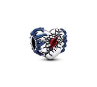 Stranger Things Glow in the Dark Heart Charm, Sterling Silver, Crystal