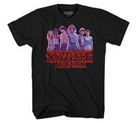 Stranger Things Group Cast Eleven Logo Adult, Black, S