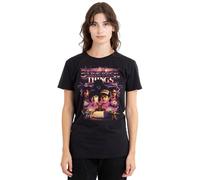Stranger Things Group Thunder Metal Band Ladies T Shirt, Black, Medium
