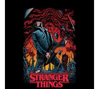 Stranger Things Guitar Unisex T-Shirt - Black - XL