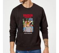 Stranger Things Happy Holidays Christmas Jumper - Black - M