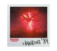 Stranger Things Hawkins ´84 Canvas Print - Red/Black - 40cm x 40cm - Red/Black
