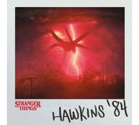 Stranger Things Hawkins ´84 Canvas Print - Red/Black/Off White - 40cm x 40cm - Red/Black/Off White