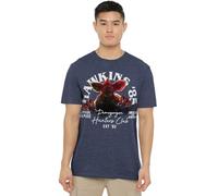 Stranger Things Hawkins '85 Demogorgon Hunters Unisex T Shirt, Navy, X-Large