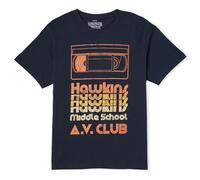 Stranger Things Hawkins AV Club Men's T-Shirt - Navy M