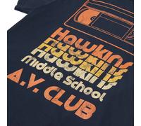Stranger Things Hawkins AV Club Men's T-Shirt - Navy - M