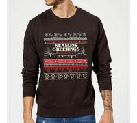Stranger Things Hawkins Christmas Unisex Christmas Jumper - Black - L