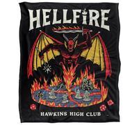 Stranger Things Hawkins Hellfire Silky Touch Super Soft Throw Blanket 152 X 127 Cm