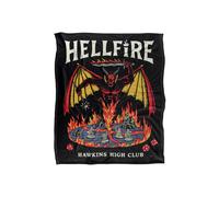 Stranger Things Hawkins Hellfire Super Soft Throw Blanket 152 X 127 Cm Stranger Things Multicolor 152 X 127 Cm