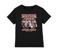 Stranger Things Hawkins Heroes Group 1987 Kids T Shirt, Black, 12-13