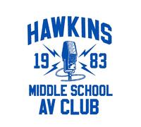 Stranger Things Hawkins High School AV Club Unisex T-Shirt - White - 3XL