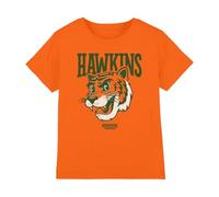 Stranger Things Hawkins High Tiger Mascot Kids T Shirt, Orange, 7-8