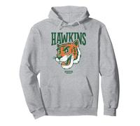 Stranger Things Hawkins High Tiger Mascot Pullover Hoodie, Adult Unisex, Heather Grey, X-Large