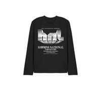 Stranger Things Hawkins Lab Logo Long Sleeve T-Shirt, Black | Size: Medium Stranger Things Black M