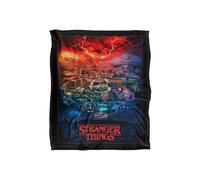 Stranger Things Hawkins Map Poster Super Soft Throw Blanket 152x127 Cm Stranger Things Multicolor 152x127 Cm