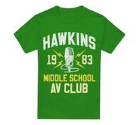 Stranger Things - Hawkins Middle School Unisex T Shirt, Kelly Green, Medium