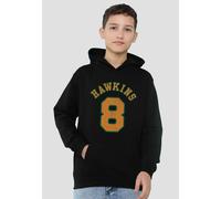 Stranger Things Hawkins No 8 Youth Kids Pull-Over Hoodie, Black Netflix Black 7-8 Years