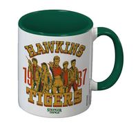 Stranger Things Hawkins Tigers Inner Two Tone Mug - White/Green - White/Green - One Size