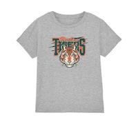 Stranger Things Hawkins Tigers Scratch Kids T Shirt, Athletic Heather, 9-11