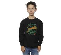 Stranger Things Hawkins Year of The Tiger 86 Sweatshirt Netflix Black 7-8 Years