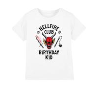 Stranger Things Hellfire Birthday Kid Kids T Shirt, White, 12-13