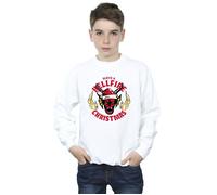 Stranger Things Hellfire Christmas Sweatshirt Netflix White 12-13 Years