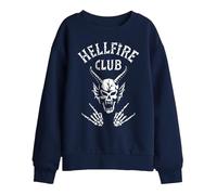Stranger Things Hellfire Club Bones Kids Sweatshirt, Athletic Heather, 9-11