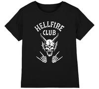 Stranger Things Hellfire Club Bones Kids T Shirt, Black, 12-13 Years