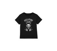 Stranger Things Hellfire Club Bones Kids T-Shirt, Black | Size: 7-8 Years Stranger Things Black 7-8 Years