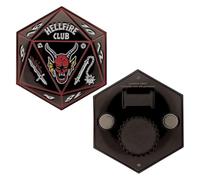 Stranger Things Hellfire Club Bottle Opener - Officially Licensed Limited Edition Collectible - D20 Dice Design - Magnetic Reverse - 90x100mm
