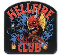 Stranger Things Hellfire Club Embossed Metal Wall Art - Spooky Stranger Things Sign for Home