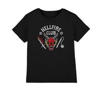 Stranger Things Hellfire Club Invert Kids T Shirt, Black, 9-11