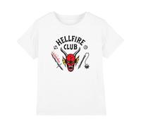 Stranger Things Hellfire Club Kids T Shirt, White, 9-11