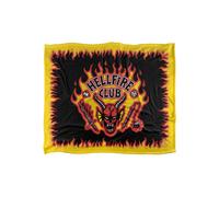 Netflix Stranger Things Hellfire Club Logo Flames 152 X 127 Cm Blanket in White Netflix White 152 X 127 Cm