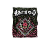 Stranger Things Hellfire Club Neon Flames Sketch 152 X 127 Cm Blanket in White Stranger Things White 152 X 127 Cm