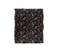 Stranger Things Hellfire Club Pattern Officially Licensed Silky Touch Super Soft Throw Blanket 152 x 127 cm Netflix White One Size