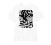 Stranger Things Hellfire Club Poster T-Shirt, Men's Big and Tall, White, 4X Tall