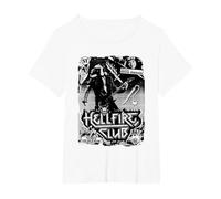 Stranger Things Hellfire Club Poster T-Shirt, Women's Plus, White, 5X