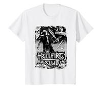 Stranger Things Hellfire Club Poster T-Shirt, Youth, White, Large