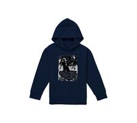 Stranger Things Hellfire Club Poster Youth Kids Pull-Over Hoodie, Navy | Size: 9-11 Years Stranger Things Navy 9-11 Years