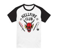 Stranger Things Hellfire Club Raglan Unisex T Shirt, Black, Small