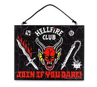 Stranger Things Hellfire Club Reversible Double-Sided Hanging Sign Wall Art | Ready To Hang Door Plaque