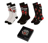 Stranger Things Adult Unisex Hellfire Club Socks Pack 3 Pieces (UK 6-11)
