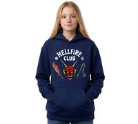 Stranger Things Hellfire Club Unisex Hoodie Navy in Dark Navy | Size: 15-16 Years Stranger Things Dark Navy 15-16 Years